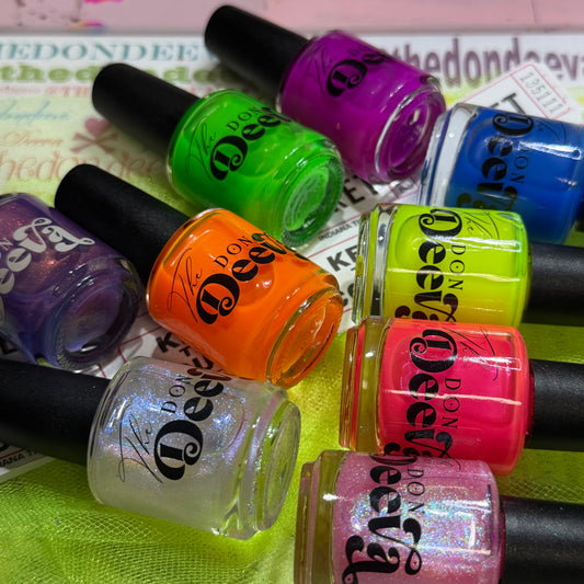 Crints Set. Neon Colors.